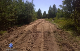 Дорога за деревней